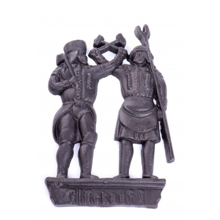 Bergmann Figur Aus Kunstguss – Handgearbeitet, Schwarz Lackiert, 29,5 Cm Hoch (Erzgebirge)